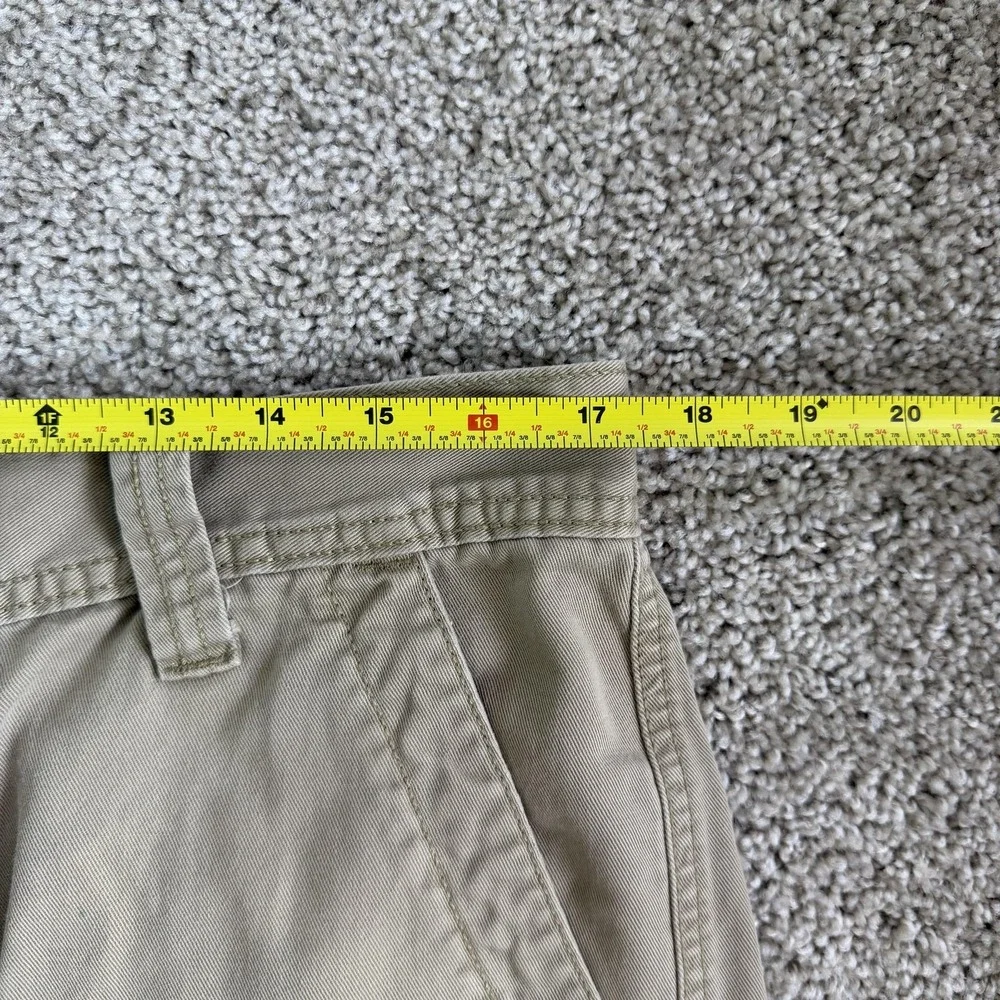 Y2K Levi's Cargo Shorts Mens 34 Beige Cotton Canvas Flat Front Workwear Casual